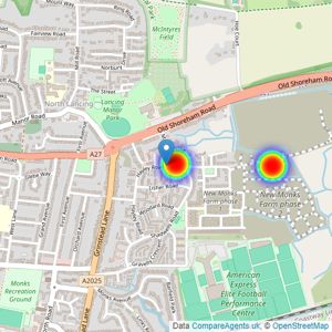 Cala Homes South Home Counties listings heatmap