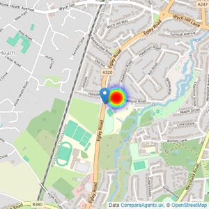 Cala Homes Thames listings heatmap