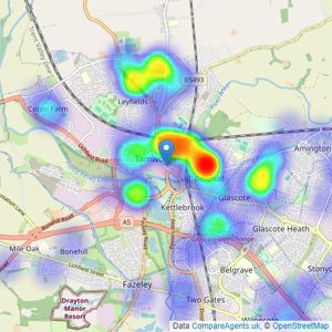 Calders Residential - Tamworth listings heatmap