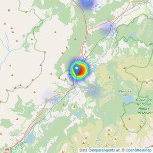 Caledonia Estate Agency - Aviemore listings heatmap