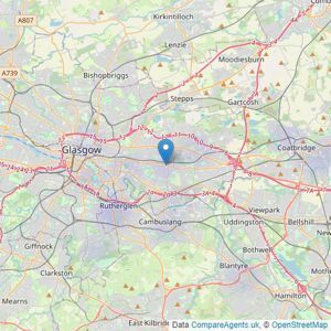 Caledonia Sales - Glasgow listings heatmap