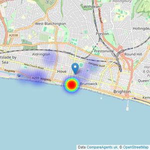 Callaways Estate & Letting Agents - Hove listings heatmap