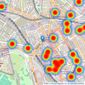 Camden Bus - London listings heatmap