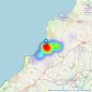 Camel Homes - Perranporth listings heatmap