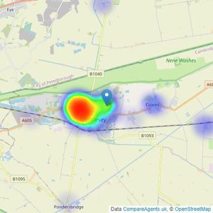 Cannon and Co - Whittlesey listings heatmap