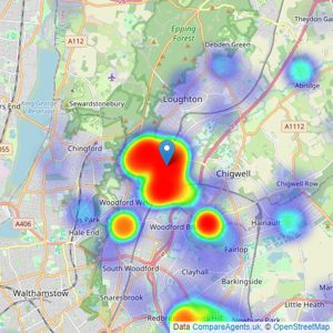 Caplen Estates - Buckhurst Hill listings heatmap