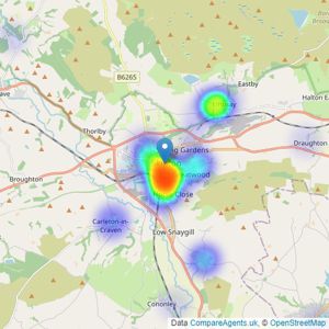 Carling Jones - Skipton listings heatmap