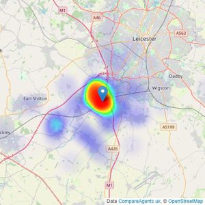 Carlton Estates - Narborough listings heatmap