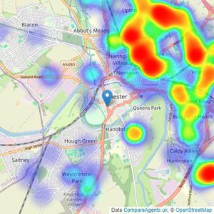 Carman Friend - Chester listings heatmap