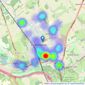 Carrington Estate Agents - Borehamwood listings heatmap