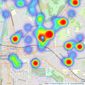 Carringtons - Kingston Hill listings heatmap