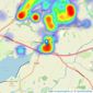 Carter and King Estate Agents - Rugby listings heatmap