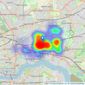 Carter & Willow - Dagenham listings heatmap