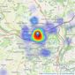 Carter Jonas - Bath listings heatmap