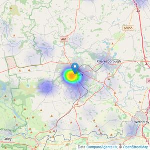 Carter Jonas - Harrogate listings heatmap