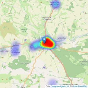 Carter Jonas - Marlborough listings heatmap