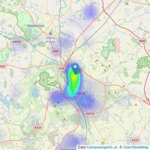 Carter Jonas - Oxford listings heatmap