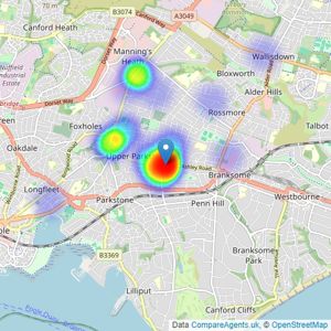 Carter Shaw - Parkstone listings heatmap