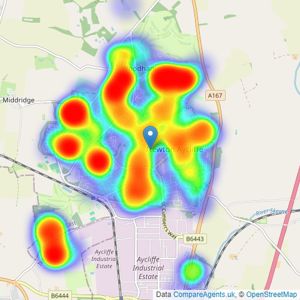 Carver Residential - Aycliffe listings heatmap