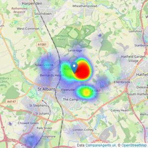 Cassidy & Tate - Marshalswick listings heatmap