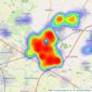 Castle Estates 1982 - Hinckley listings heatmap