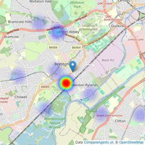 Castle Estates - Nottingham listings heatmap