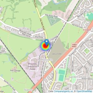 Castle Green listings heatmap