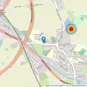 Castle Green listings heatmap