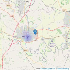 Castle Homes - Darlington listings heatmap