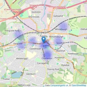 Castle Residential - Paisley listings heatmap