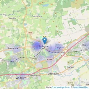 Castlebrae Sales and Letting Ltd - Bathgate listings heatmap