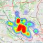 Castlehill - Headingley listings heatmap