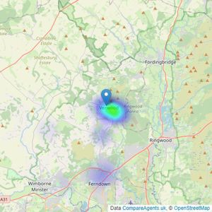 Castleman Estate Agents - Verwood listings heatmap