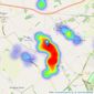 Castles Estate Agents - Eaton Bray listings heatmap