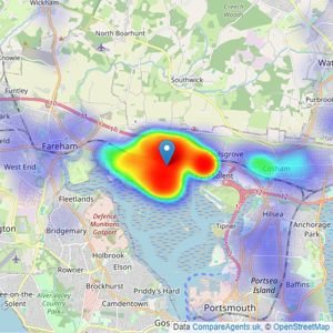 Castles Estate Agents - Hampshire listings heatmap