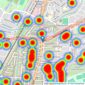 Castles Estate Agents - Palmers Green listings heatmap