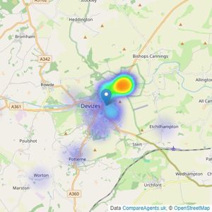 Caulfields Residential Sales - Devizes listings heatmap