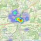 Cavender Estate Agent - Guildford listings heatmap