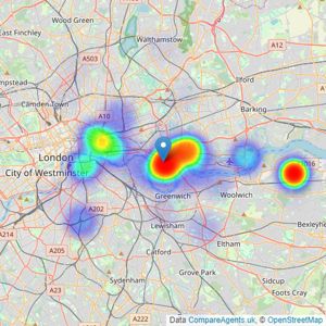 CBRE Residential - Docklands listings heatmap