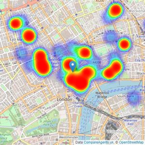 CBRE Residential - West End listings heatmap