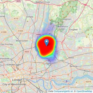 Central Estate Agents - Walthamstow listings heatmap