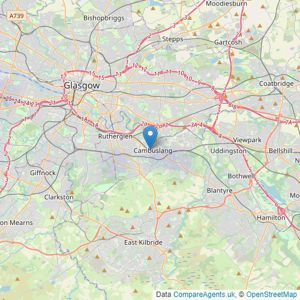 Century 21 - Cambuslang listings heatmap