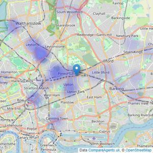 Century 21 Heritage - Newham listings heatmap