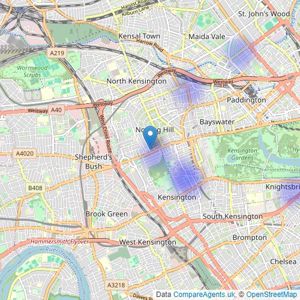 CENTURY 21 Sophia Elena - London listings heatmap