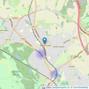 Century 21 - Sutton Coldfield listings heatmap