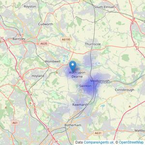 CG Properties - Wath Upon Dearne listings heatmap