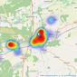 Chadwells Estate Agents - New Ollerton listings heatmap