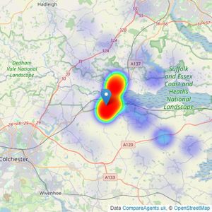 Chamberlain Phillips - Manningtree listings heatmap