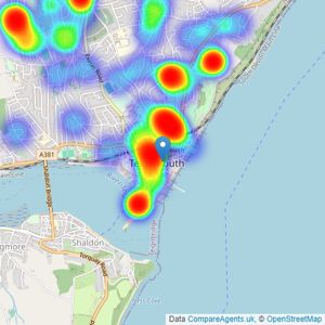 Chamberlains - Teignmouth listings heatmap