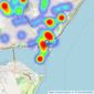 Chamberlains - Teignmouth listings heatmap